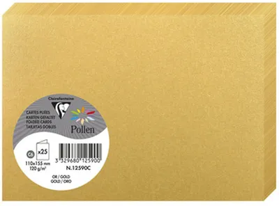 Obrázek produktu pro Pollen by Clairefontaine 12590C Pollen by Clairefontaine Doppelkarte C6, zlatá