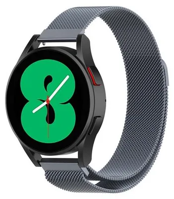 Produktbild von By Qubix Milanaise-Armband - Space Grey - passend für Samsung Galaxy Watch - 42 mm