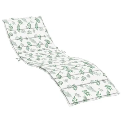 Image de vidaXL Coussin pour chaise longue, motif de feuilles, tissu Oxford