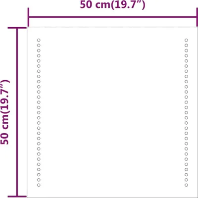 Zdjęcie produktu dla vidaXL Lustro łazienkowe LED 50x50 cm