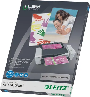 Produktbild von Laminiertaschen iLAM A4 100mic glänzend VE=10x100 Stück