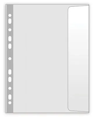 Image de Porte-documents avec rabat, B4, 120mic, transparent, PP, 50pcs.