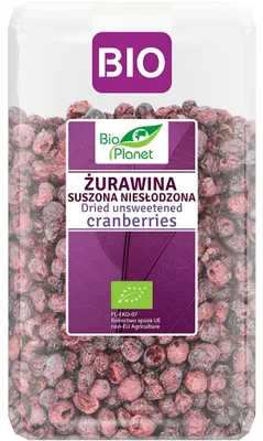 ŻURAWINA SUSZONA NIESŁODZONA BIO 150 g - BIO PLANET