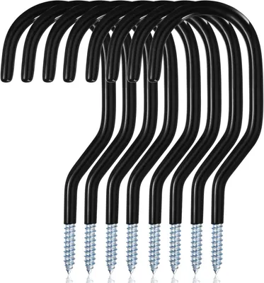 Imagen del producto de Soportes para bicicletas, juego de 8 unidades, montaje en pared, acero al carbono, para garaje y taller