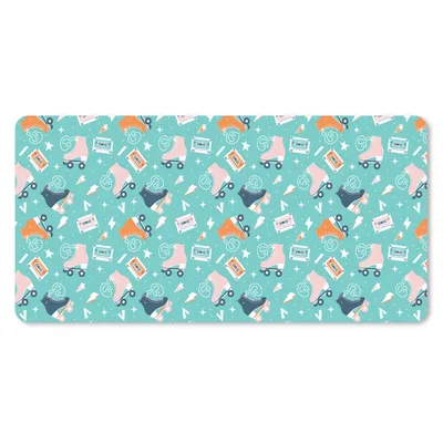 Produktbild von MuchoWow® Mauspad Mousepad Rollschuhe - Schnittmuster - Vintage 60x30 cm - Mousepads - Maus Mat - Pad - Mausunterlage - Nachhaltig