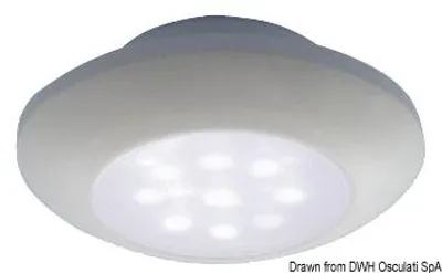Zdjęcie produktu dla Wodoszczelna biała lampa sufitowa, biała lampa LED Osculati 13.179.01