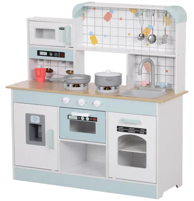 Immagine prodotto di Cucina giocattolo | Colore: Bianco e blu | Dimensioni: 31,7 x 88,6 x 90,4 cm