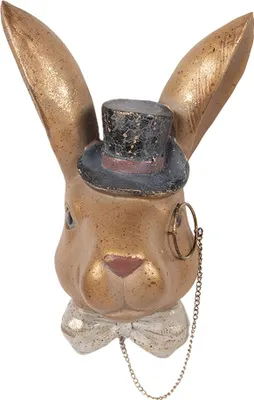 Immagine prodotto di Clayre & Eef Figurina decorativa Coniglio 17x11x25 cm Colore oro Plastica