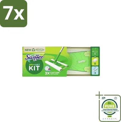 Produktbild von 7-Stück Starterkit mit 1 Schwabbel, 8 trockenen und 3 feuchten Schwabbeln - Großpackung - Staubsauger - Reinigung - Trockener Schwabbel - Feuchter Schwabbel