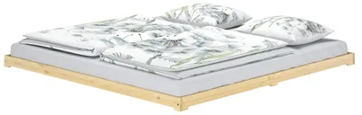 Produktbild von Niedriges Bodenbett 200x200 Kiefer natur, Niederflurbett, Futonbett, V-60.47K-20ohne Zubehör