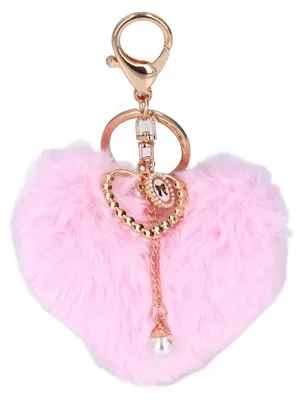 Immagine prodotto di Portachiavi, a forma di cuore, soffice, morbido, in peluche, inodore, colori resistenti, versatile, in lega di zinco, durevole, portachiavi da zaino,