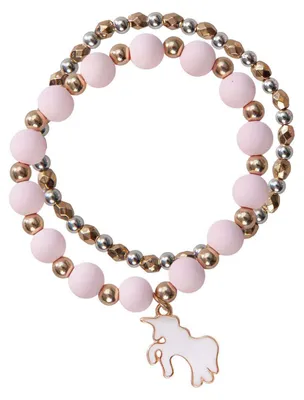 Image de Bracelet licorne 9 x 7 cm 2 pièces Bijoux pour enfants Collier licorne avec pendentif