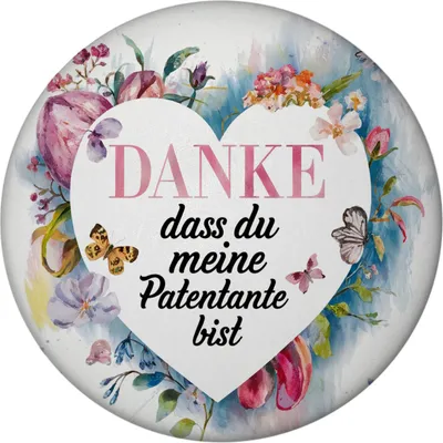 Produktbild von Danke Patentante Magnet Herz Danksagung
