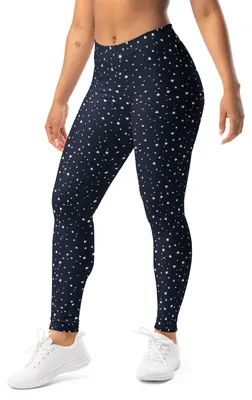 Produktbild von DECALVIBES Damen Leggings Basic Sea of Stars Navy - M