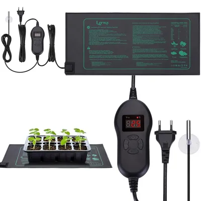 Imagen del producto de Estera calefactora para semilleros - 30 W - Termostato - 52 x 25 cm - Germinación