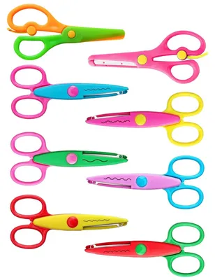 Produktbild von 8-teiliges Kinderscheren-Set, Bastelschere, Zickzackschere für Stoff, Bastelarbeiten, Vorschulerziehung, Zeichenunterricht