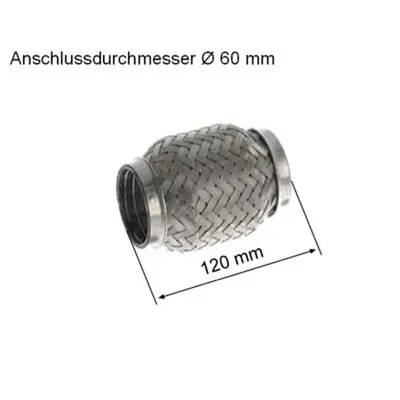 Produktbild von HJS 83 00 8522 Flexrohr Abgasanlage Auspuffrohr für BMW 3 Limousine (E46) 3 Touring (E46) 3 Coupe (E46) 3 Compact (E46)