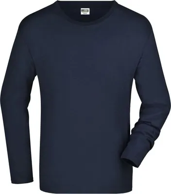 Produktbild von Langarm T-Shirt aus Single-Jersey navy, Gr. M