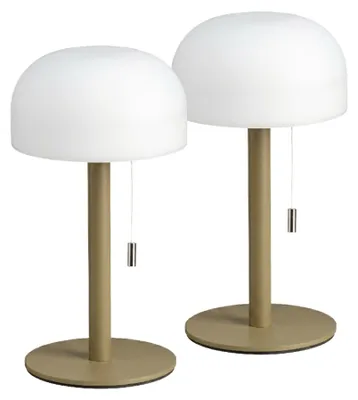 Produktbild von Luxus Europe - Tischlampe Bobby Khaki - Kabellose LED-Tischlampe für den Innenbereich