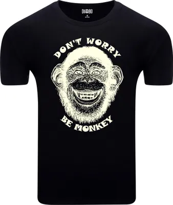 Obrázek produktu pro Diarbo Pánské tričko s vtipným potiskem Be like a Monkey Black Velikost M
