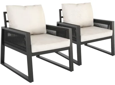 Obrázek produktu pro tectake® Hliníkový zahradní set Captive v provazovém designu
