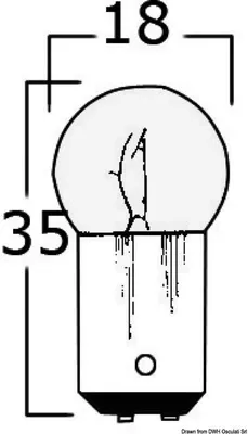 Produktbild von Glühlampe bipolarna 12 V 10 In Osculati 14.200.02