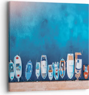 Produktbild von Bild auf Leinwand - Leinwandbild - Einteilig - Hafen Hafen £ódŸ - 40x40cm - Wand Bild - Wanddeko - Wandbilder - Leinwanddruck - Bilder - Wanddekoration - Leinwand bilder - Wandbild - AC40x40-5081