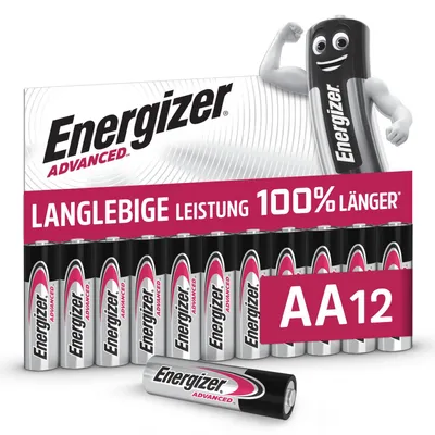 Produktbild von Energizer Advanced AA-Batterien 1,5 V Alkaline, 12 Pack