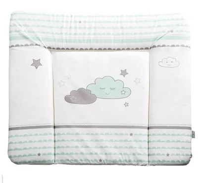 Produktbild von roba Wickelauflage 'Happy Cloud', weiche Wickelunterlage 85x75 cm, Wickeltischauflage Polyurethanbeschichtet