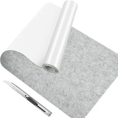 Produktbild von Selbstklebender Filz in Hellgrau, 2 mm Dicke - 40x200 cm
