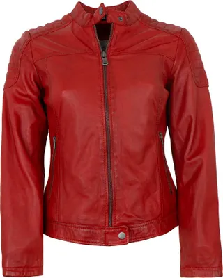Produktbild von 7eleven - Damen Lederjacke Lammnappa rot : 44
