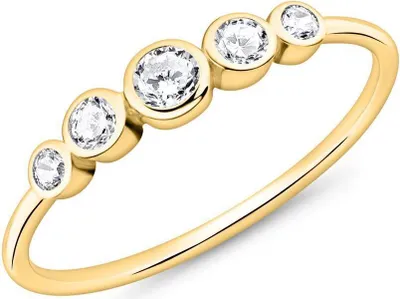 Produktbild von Unique Ring Damen aus vergoldetem 925er Silber Zirkonia (Größe: 52mm)