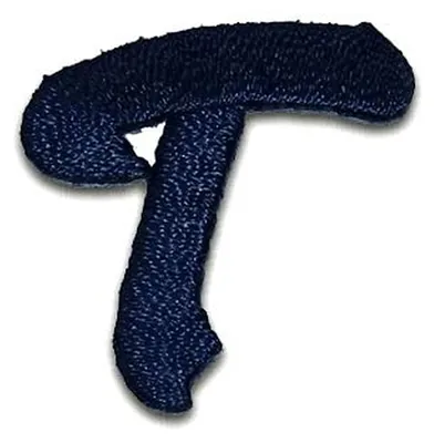 Produktbild von Buchstabe T 3.2x2.9cm: Alphabet Buchstaben Einzeln Auswählbar - Aufnäher, Bügelbild, Aufbügler, Applikationen, Patches, Flicken, Zum Aufbügeln