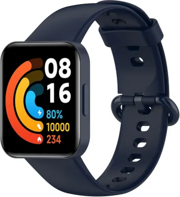 Produktbild von Strap-it Redmi Watch 2 (Lite) Silikonarmband (Dunkelblau)