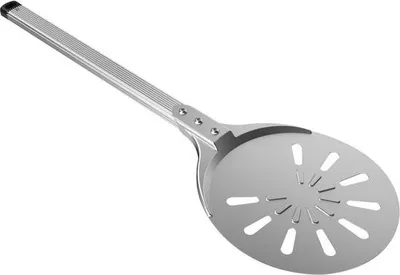 Obrázek produktu pro Profesionální škrabka na pizzu - Perforovaná - 20 cm - Hliníková - Na chléb a pizzu - Praktická a odolná