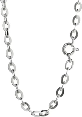 Produktbild von Halskette 60cm Ankerkette flach 925 Silber Collier 3,7 breite Silberkette Damen
