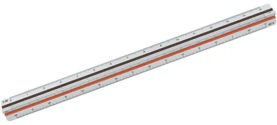 Produktbild von Dreikantmaßstab Geocollege 1:2:5:10:20:50:100 Kunststoff 30cm weiß