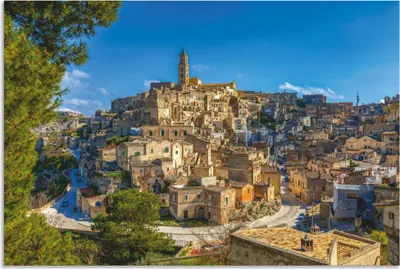 Produktbild von ARTland Wandbild Alu für Innen & Outdoor Historische Altstadt von Matera Italien Größe: 30x20 cm