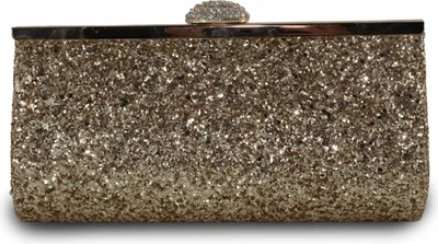 Produktbild von Gold Damen Clutch Glitzer Elegant Abendtasche Glänzend Handtasche Envelope Tasche Strass Unterarmtasche mit Kette für Hochzeit Wedding Prom Party, 23cm x 12cm x 4cm
