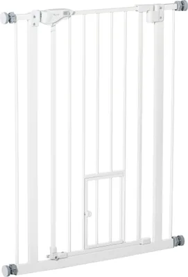 Image de Barrière de sécurité Fortuna Lai pour chiens et bébés  Sans perçage, avec fermeture automatique, 74-80 cm, protection pour escaliers