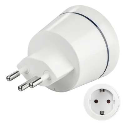Produktbild von Hama 00223436, Typ J (CH), Typ C (Eurostecker) + Typ F, Gerade, Gerade, 100 - 250 V, Weiß