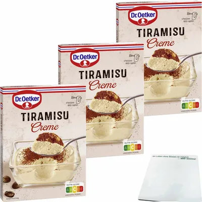 Produktbild von Dr. Oetker Tiramisu Creme 3er Pack (3x70g Packung) + usy Block