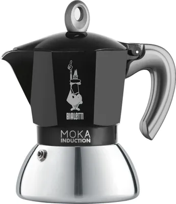 Produktbild von Bialetti - Moka Induction, Moka-Kanne, Geeignet für Alle Herdarten, 2 Tassen Espresso (100ml), Schwarz