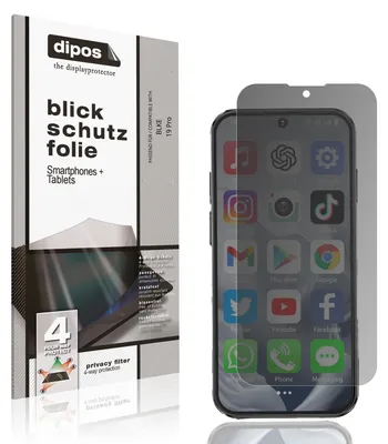 Produktbild von Blickschutzfolie für BLKE 19 Pro matt Schutzfolie Folie Display Schutz dipos
