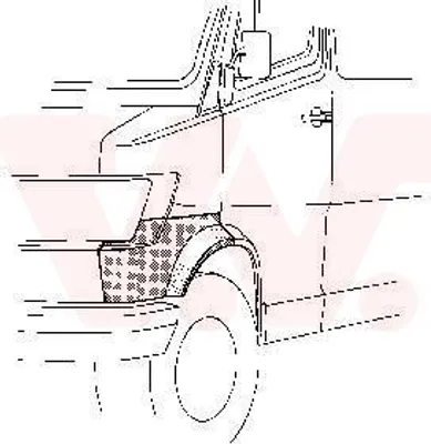 Produktbild von VAN WEZEL 3070157 Kotflügel Vorne Links passend für MERCEDES-BENZ T1 Kasten (602) T1 Bus (601) T1 Pritsche/Fahrgestell (602) T1 Kastenwagen (601, 611)
