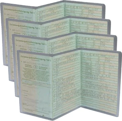 Produktbild von 4 Stück KFZ Schutzhülle Fahrzeugschein Schutzhülle KFZ Etui KFZ Hülle transparent