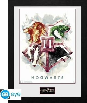Image de Poster encadré Harry Potter -Bradavice aquarelle