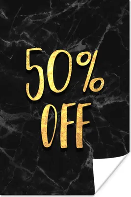 Produktbild von MuchoWow® Poster Verkauf - Gold - Marmor 20x30 cm - Papierdruck
