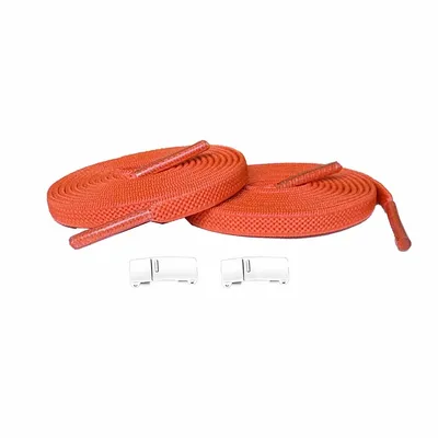 Produktbild von Elastische Schnürsenkel mit Magneten - Schnürsenkel: Orange | Magnete: Weiss
