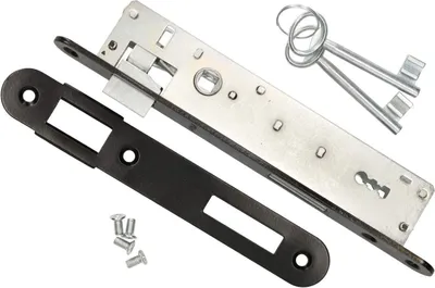 Produktbild von KOTARBAU® Einsteckschloss 90/22 BB Gegenplatte Verzinkt Universal Links/Rechts Rohrrahmenschloss Zimmertürschloss Innen/Außenbereich Sicherheisschloss